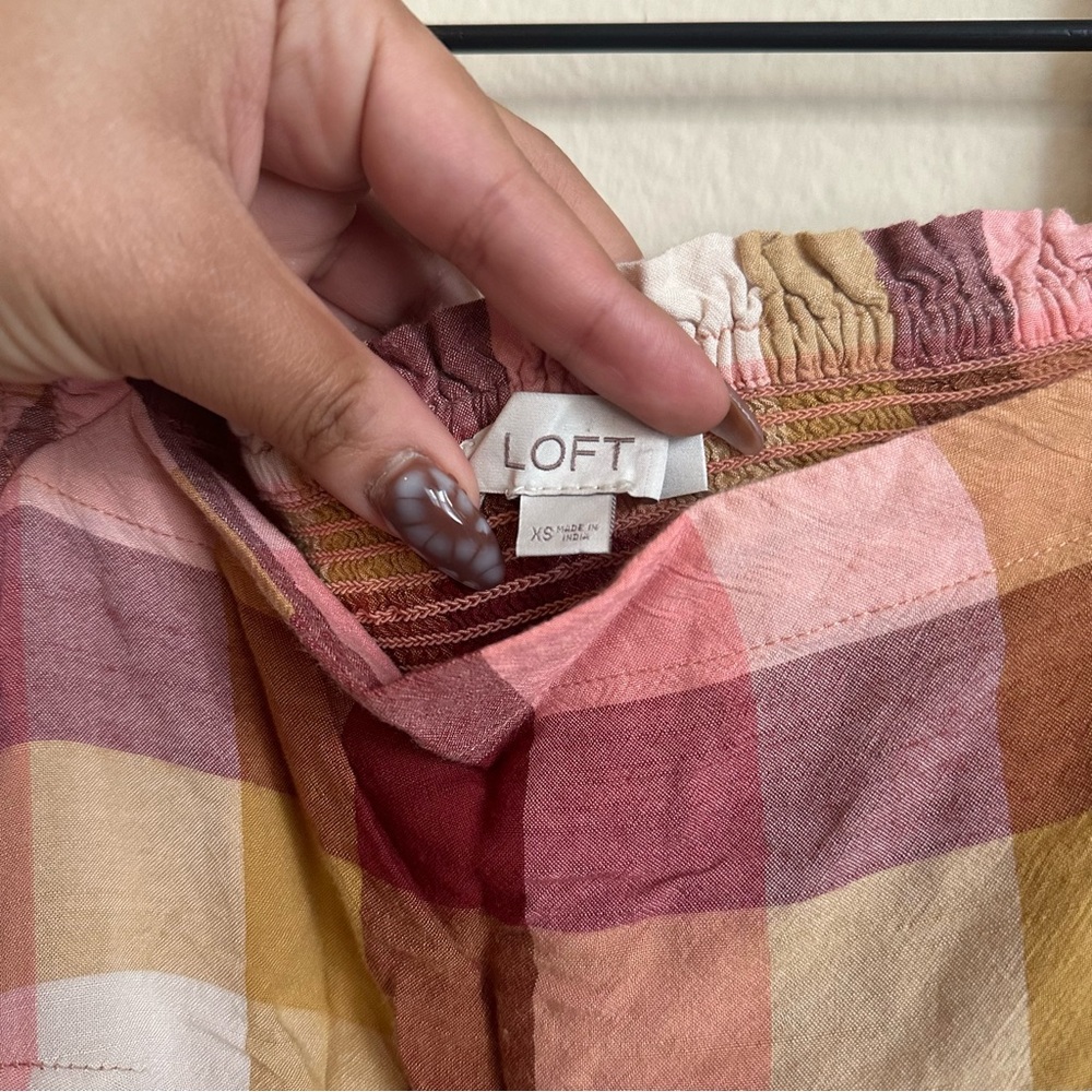 LOFT Plaid Smock Dress - Picture 3 of 3